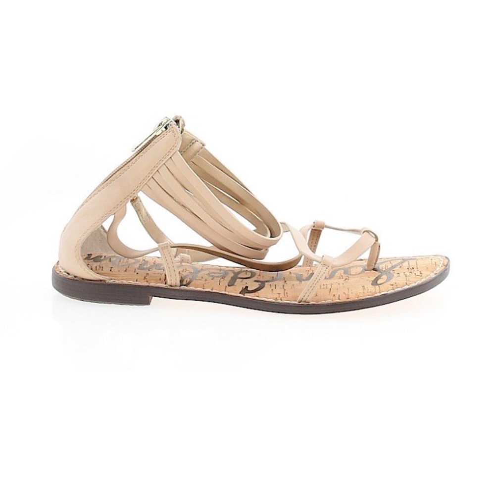 Sam Edelman Tan Ankle Wrap Sandals Size 8.5
